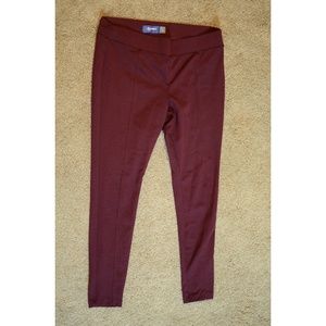 Old Navy Maroon High-Rise Stevie Ponte-Knit Pants